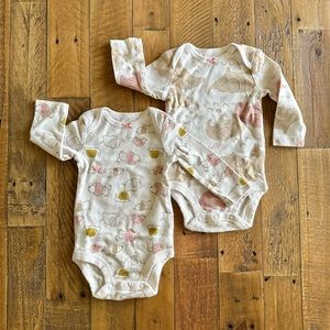 Carter’s Long-Sleeve Animal Onesies (Set of 2)